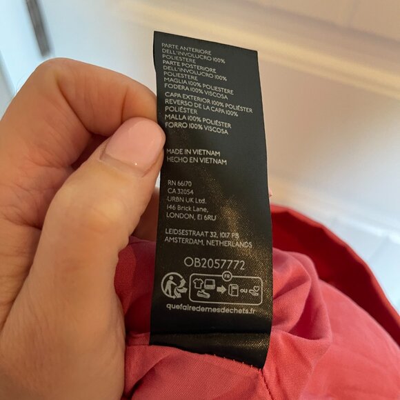 Anthropologie Sleeveless Plunge Satin Mini Dress Pink - 10 - Picture 9 of 9